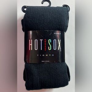 Hot Sox Style 954 Rib Knit Tights. Color Black. Size A-